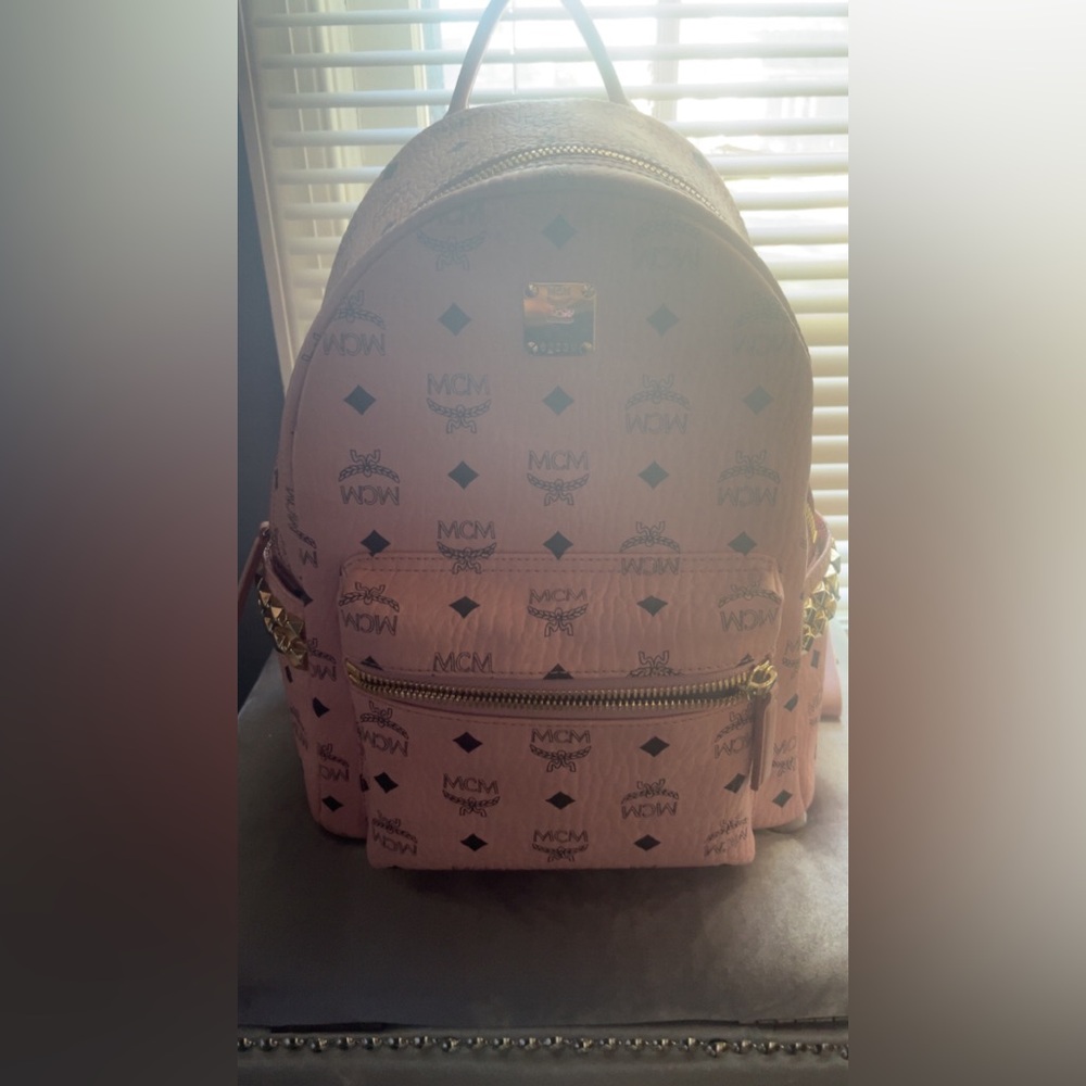 Pink Leather MCM BookBag